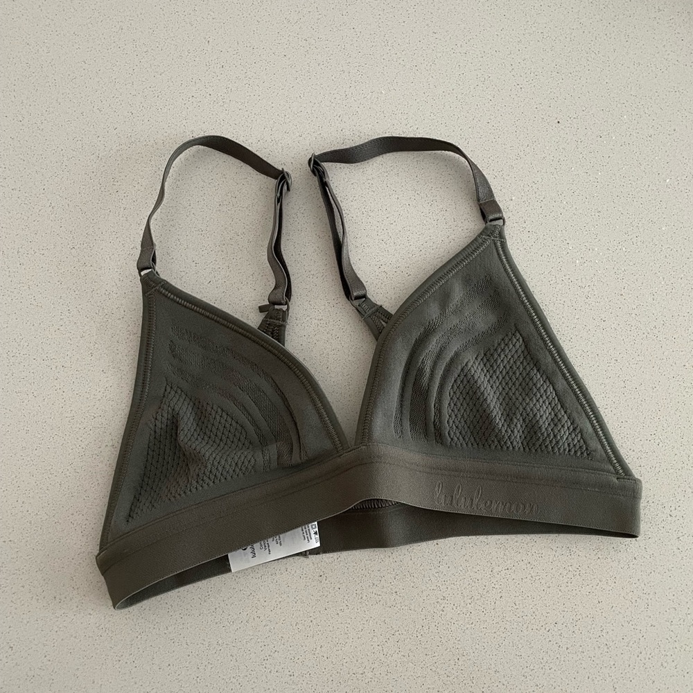 Lululemon Uncover Me Bralette-grey sage